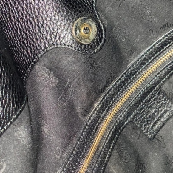 Gucci Black Suede Tote with Gold Details - Picture 4 of 4